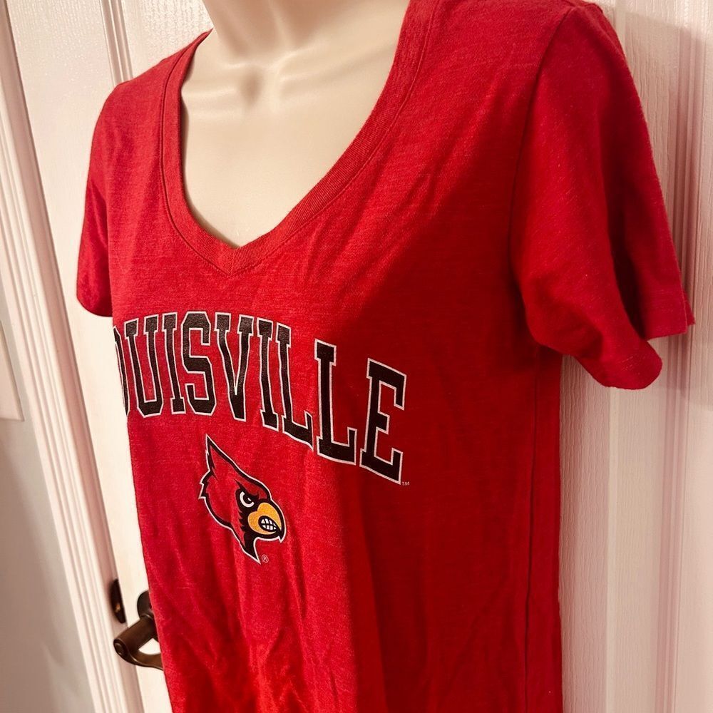 Red Louisville Cardinals Women's V-Neck Top!
